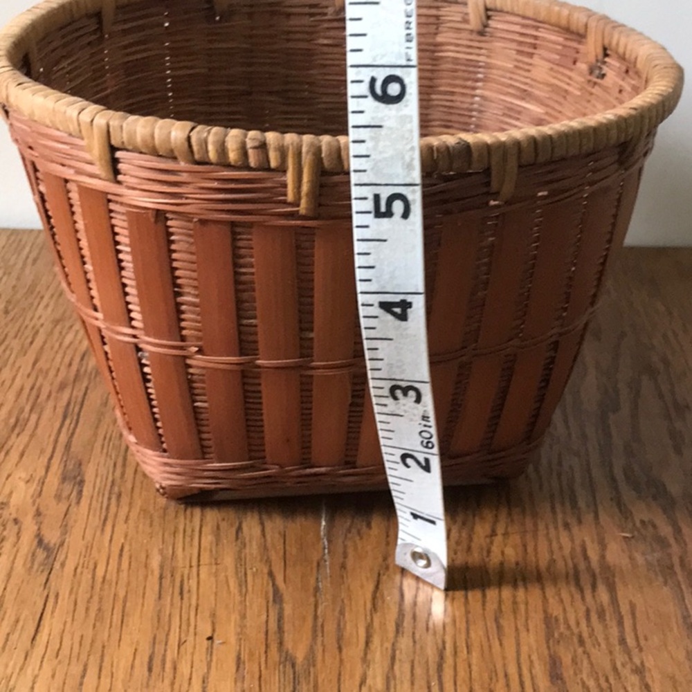 Vintage Wicker Bamboo Basket - Picture 7 of 7